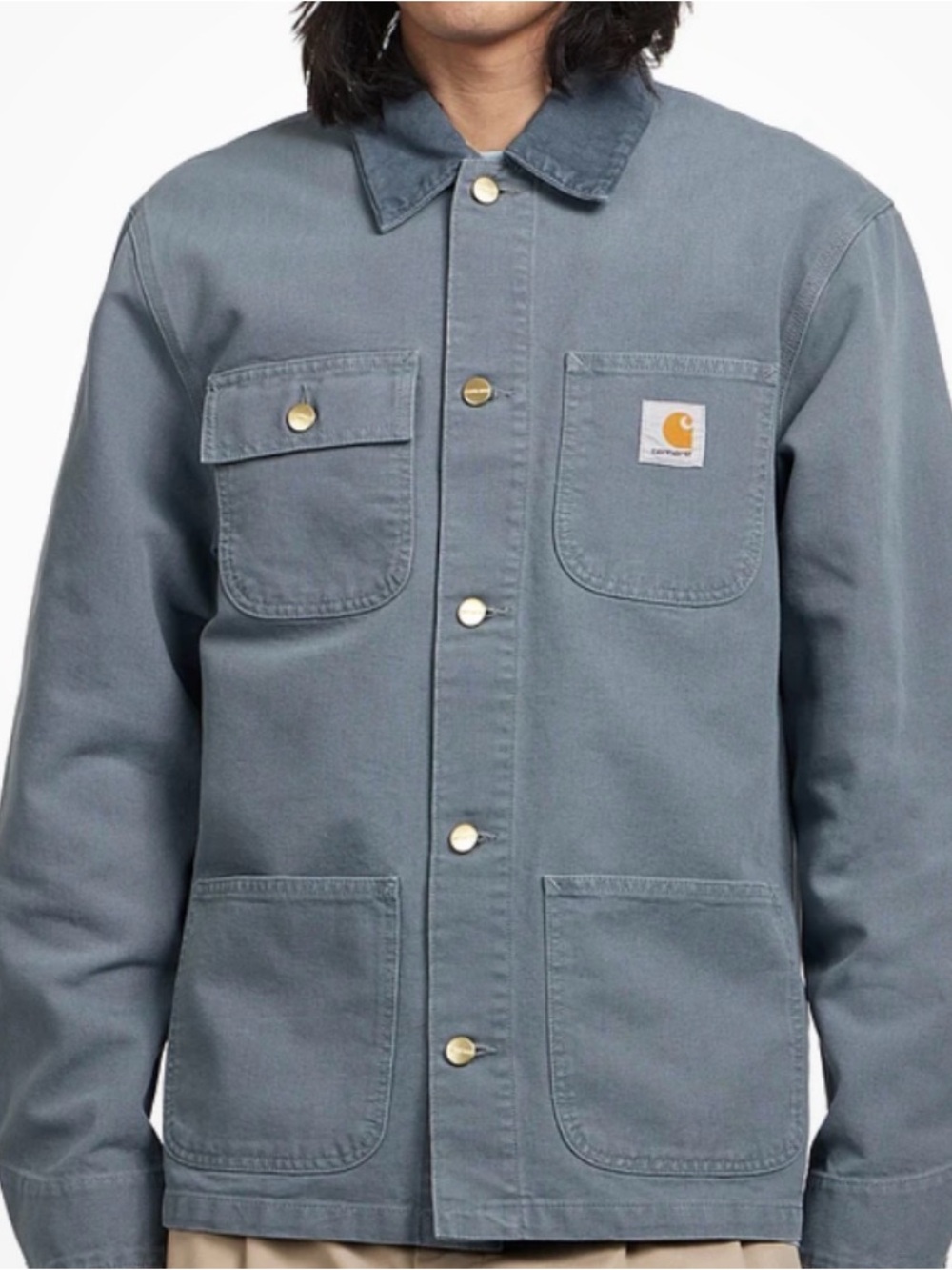 Carhartt WIP Michigan Coat - Light Blue Chore Jacket